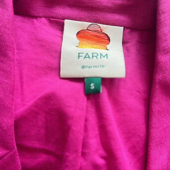 FARM Rio Linen blazer in peony size small - Picture 10 of 10